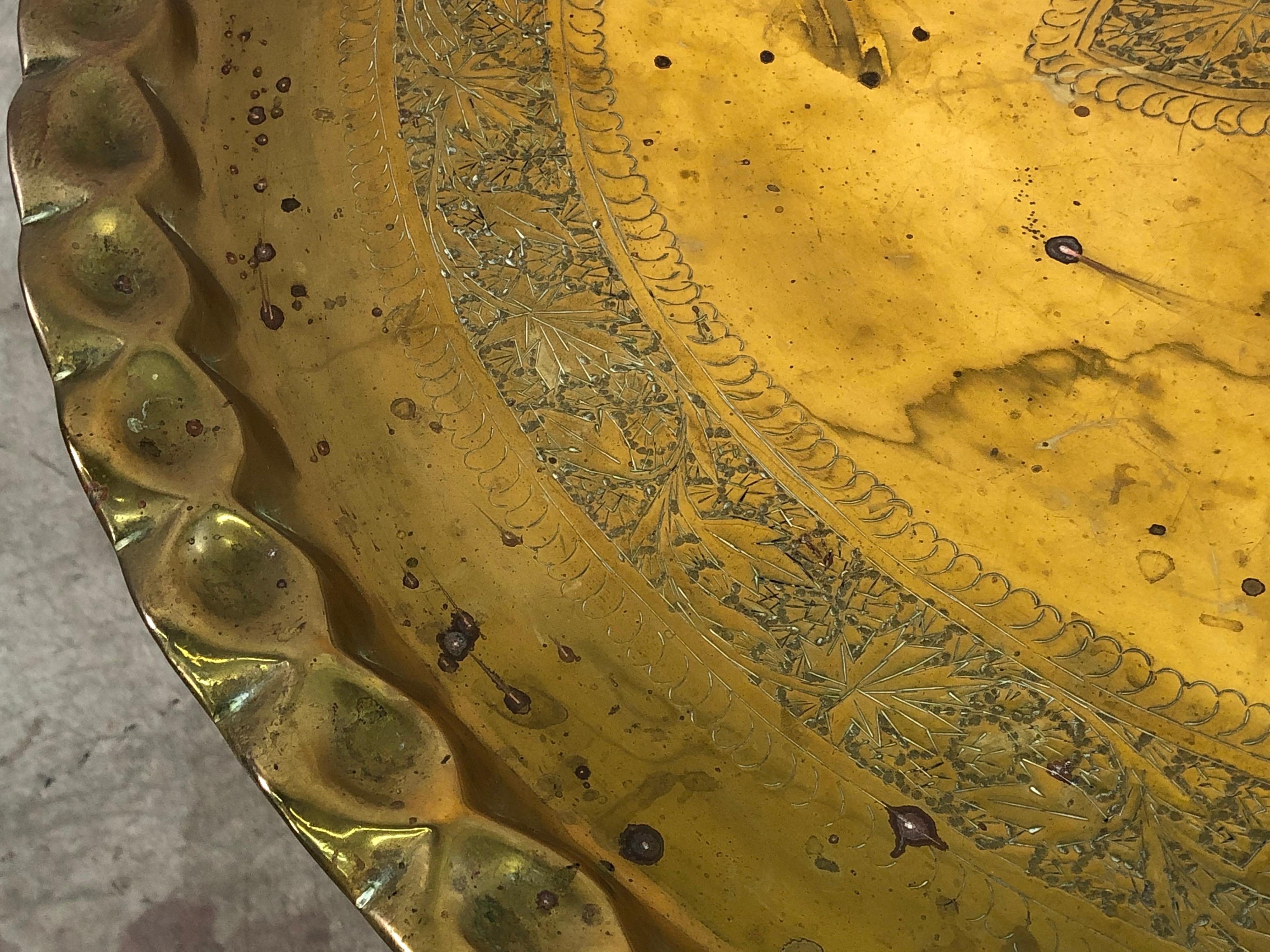 moroccan brass coffee table
