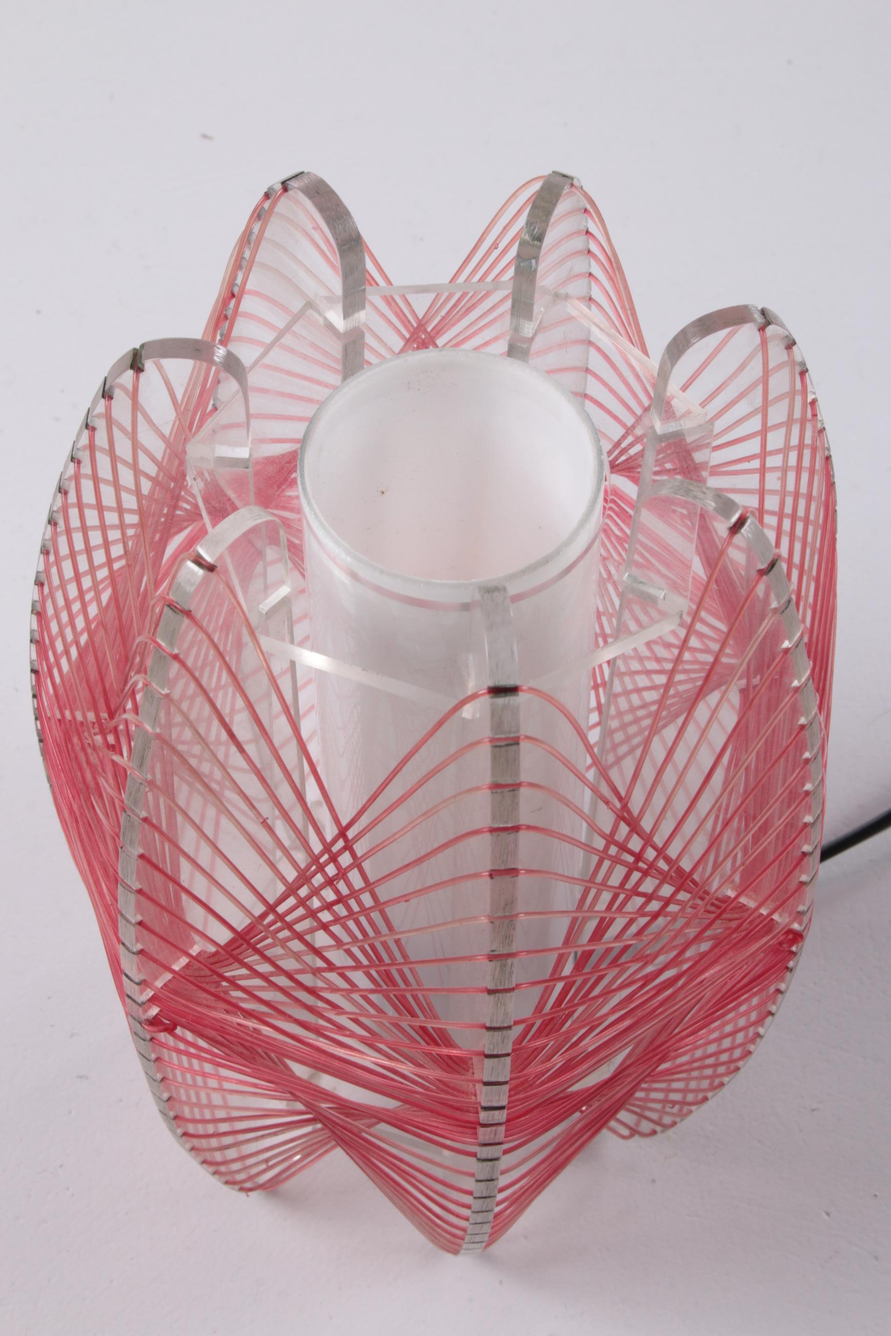 Czech Vintage Spider Web Table Lamp 1960s For Sale