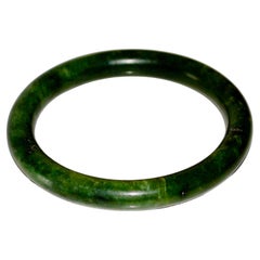 Vintage Spinat Jade Armreif Armband