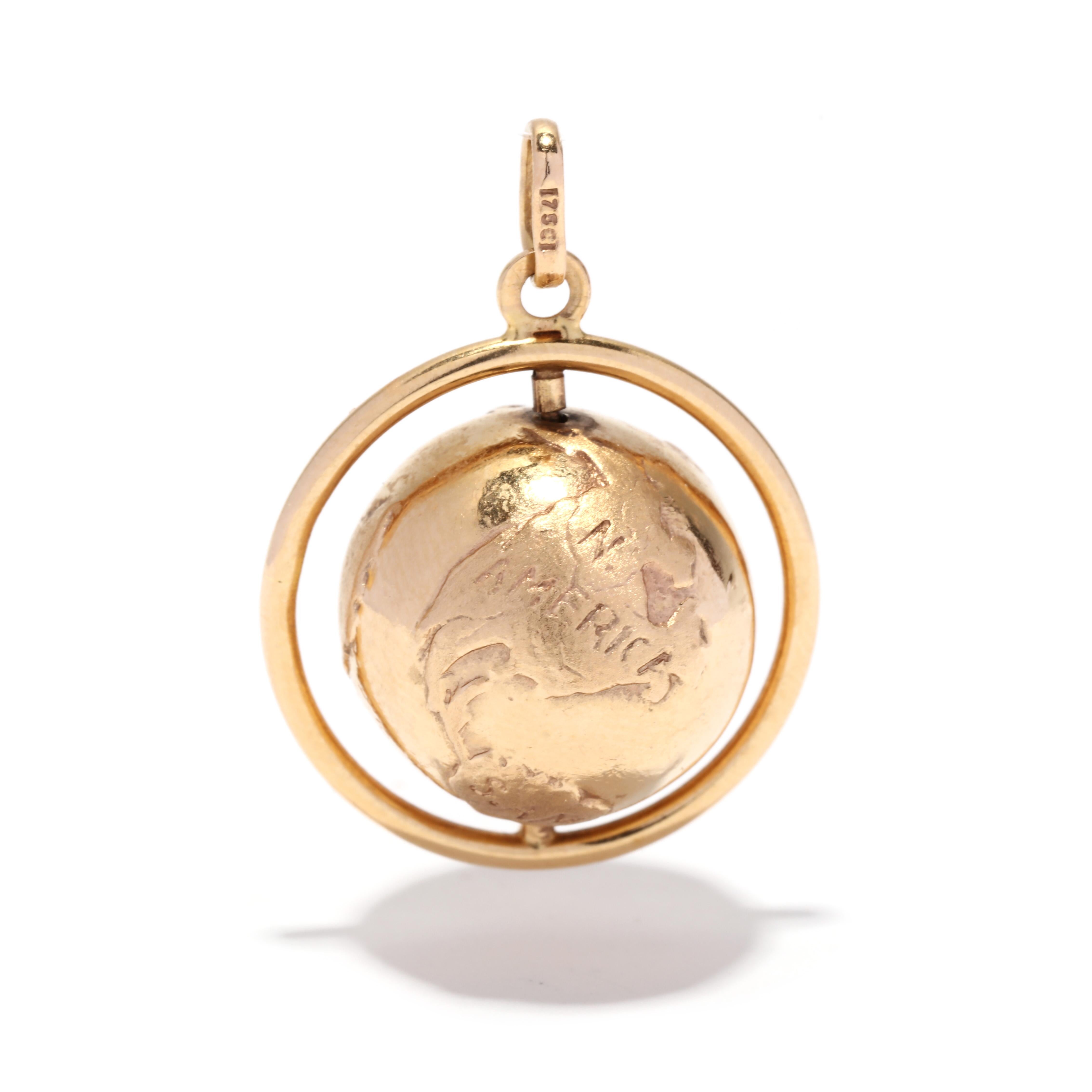 spinning globe necklace