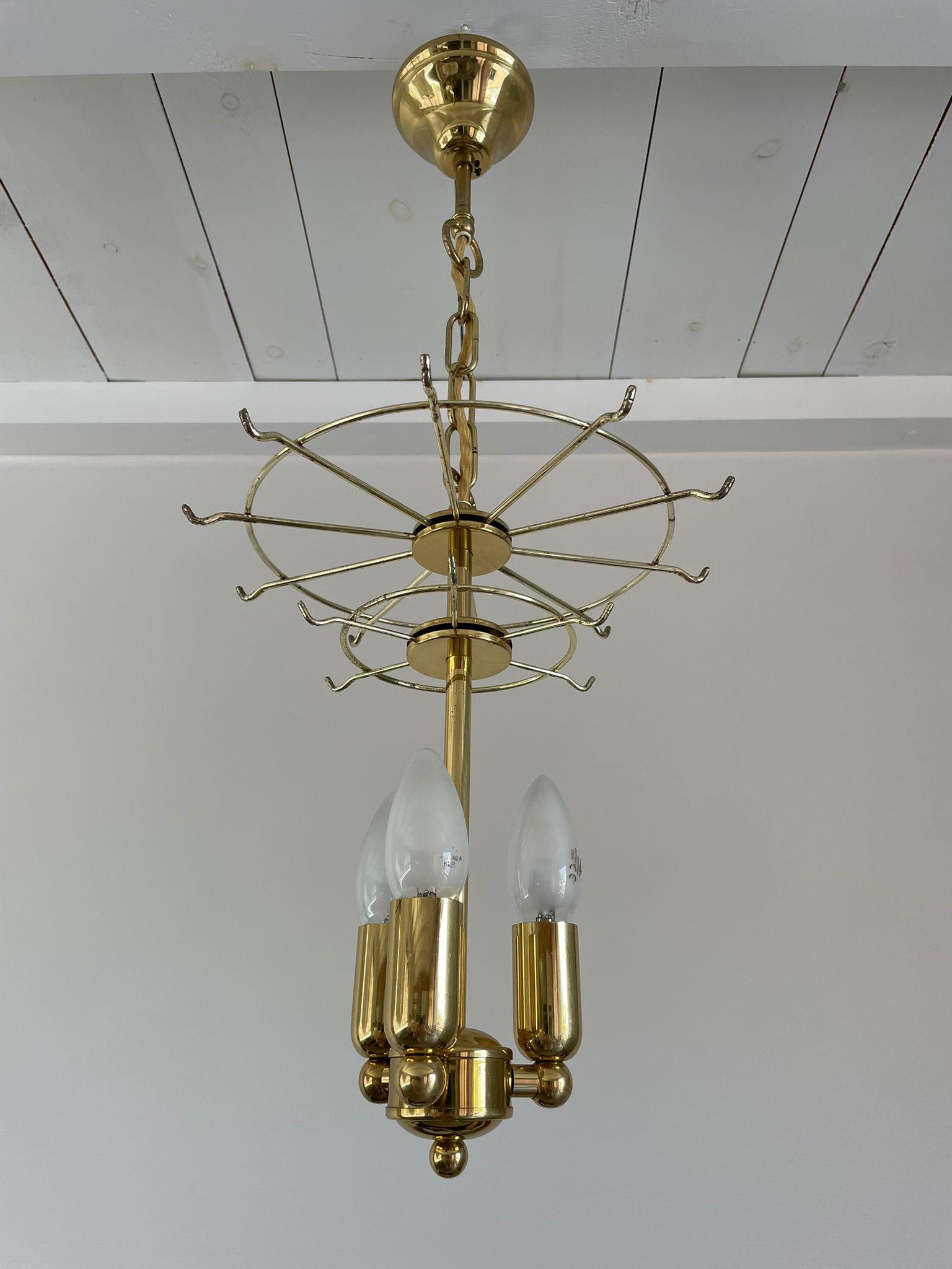 Vintage Spiral Glass Chandelier, 1970s In Good Condition For Sale In HEVERLEE, BE