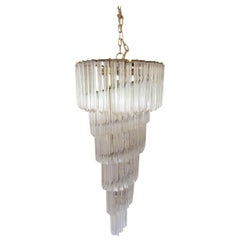 Vintage Spiral Murano Glass Chandelier