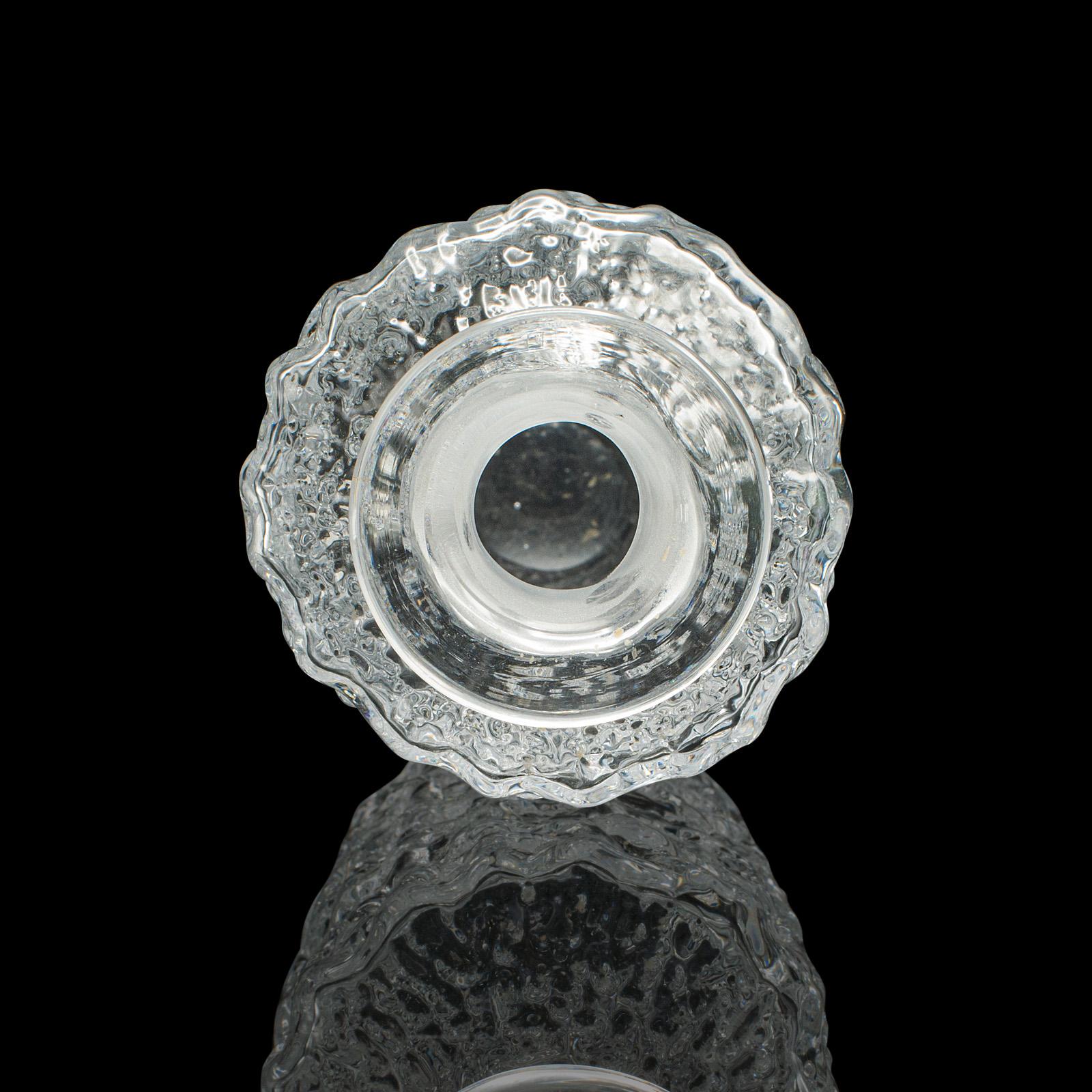 Vintage Spirit Decanter, Italian, Art Glass, Glacier Finish, Liqueur, Aperitif For Sale 3