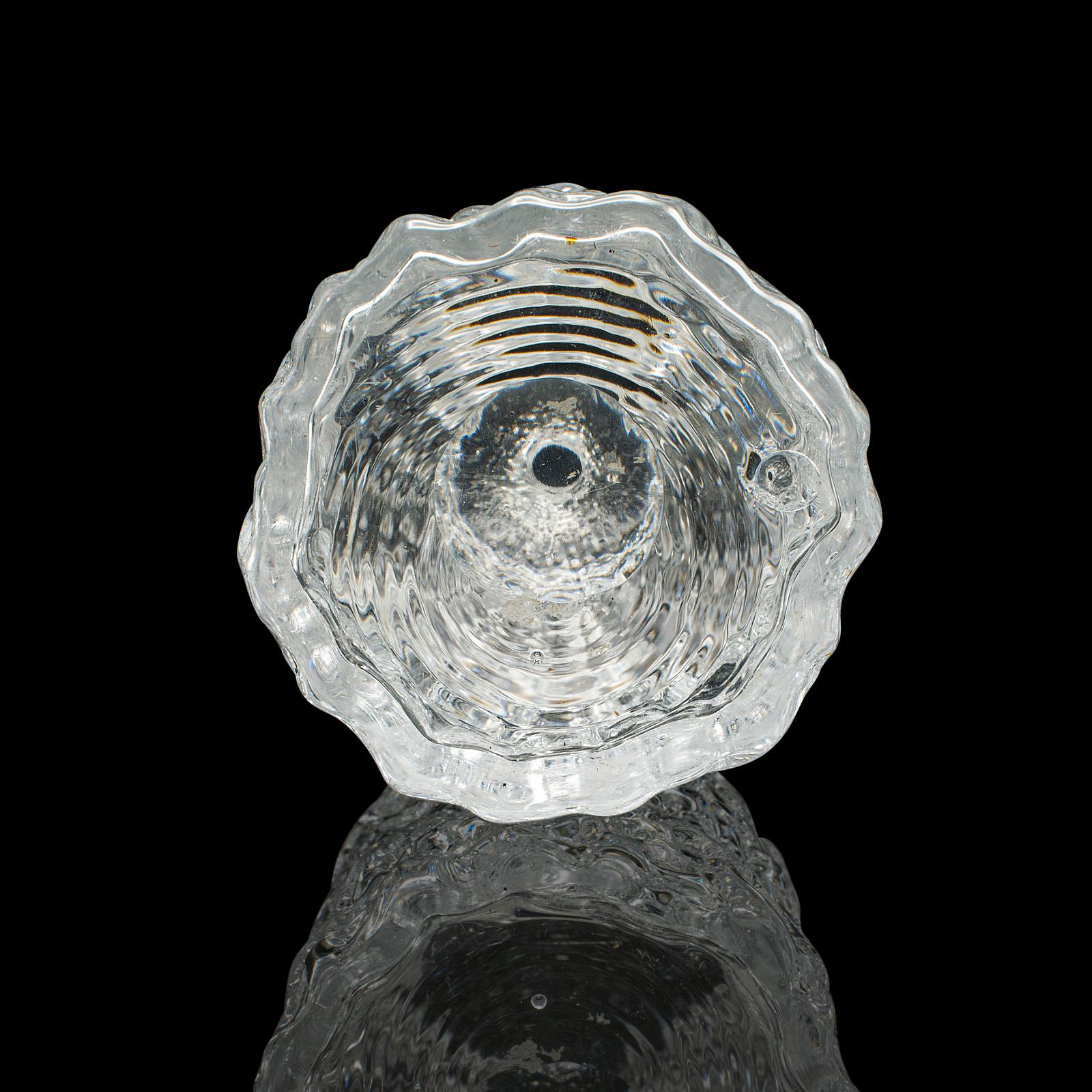 Vintage Spirit Decanter, Italian, Art Glass, Glacier Finish, Liqueur, Aperitif For Sale 4