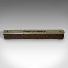 Vintage Spirit Level, English, Rosewood, Brass, Instrument, Preston and Sons