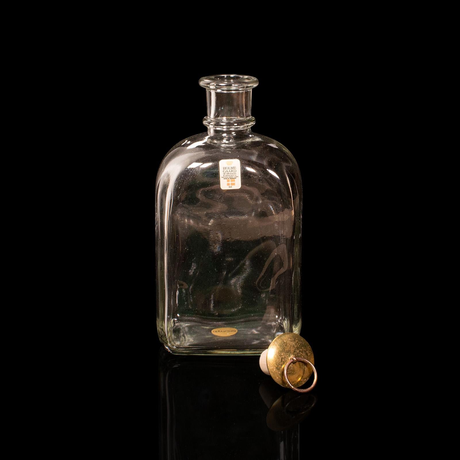 Vintage Spirit Tantalus, Danish, Teak, Glass, Bar Caddy, Decanters, Mid Century For Sale 4