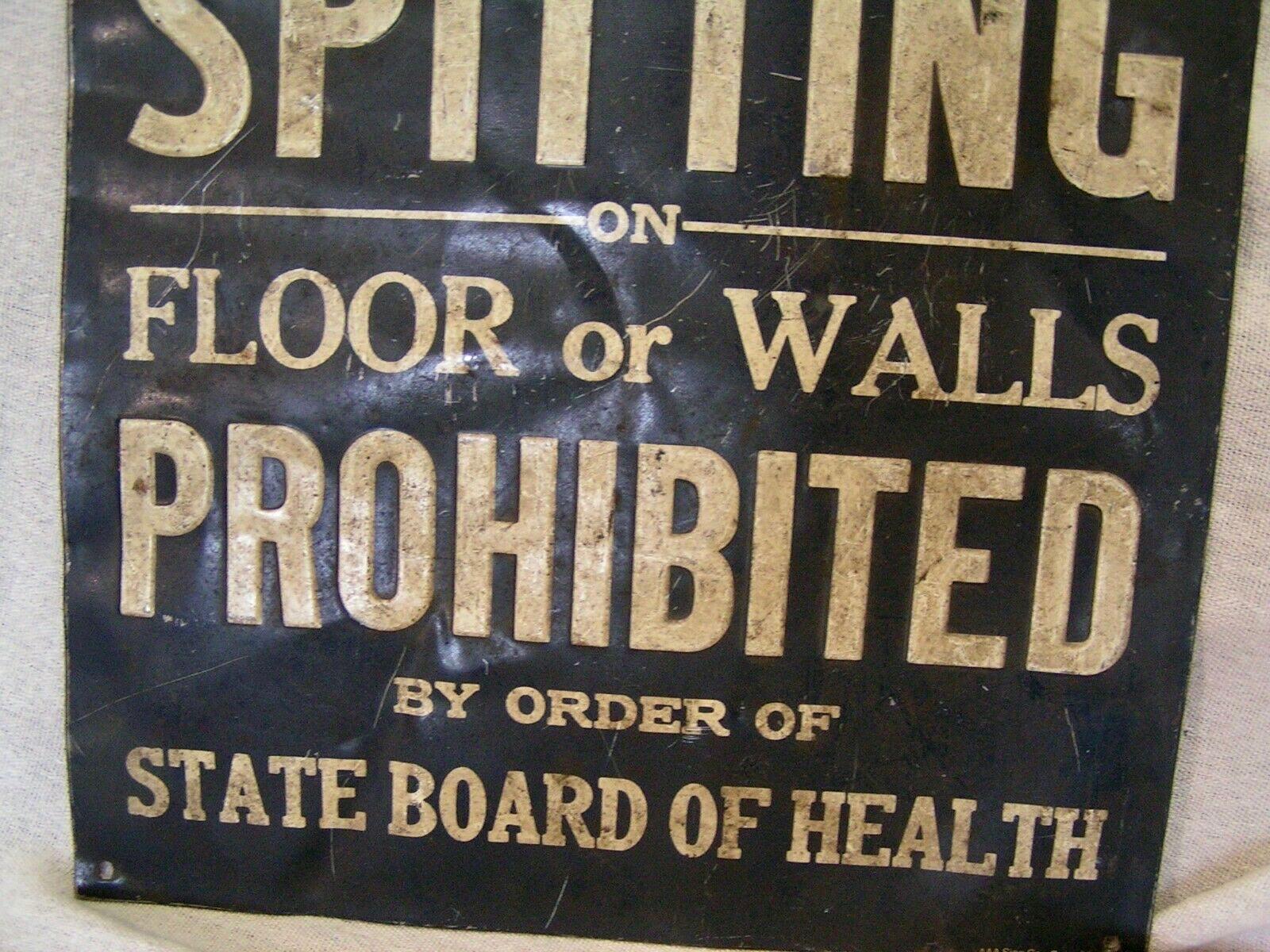 spitting prohibited sign