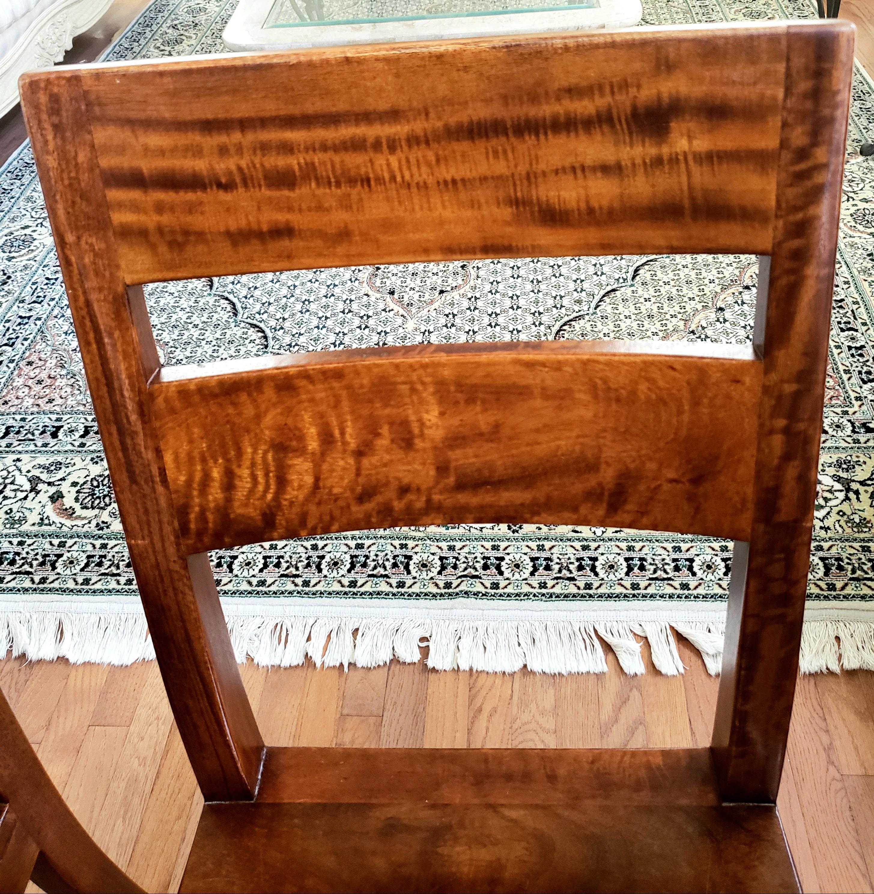 Hand-Crafted Vintage Splendid Solid Bubinga Wood Chairs, a Pair For Sale