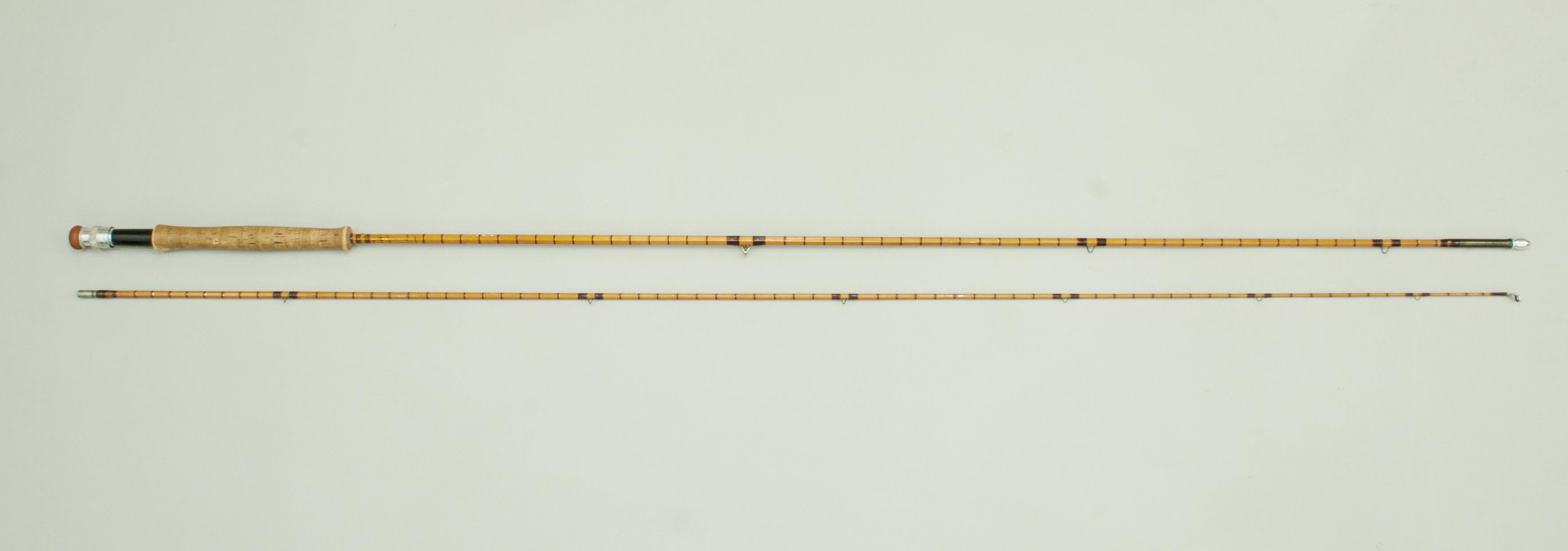 English Vintage Split Cane Fly Fishing Rod, Trout Fishing, The Tenacity