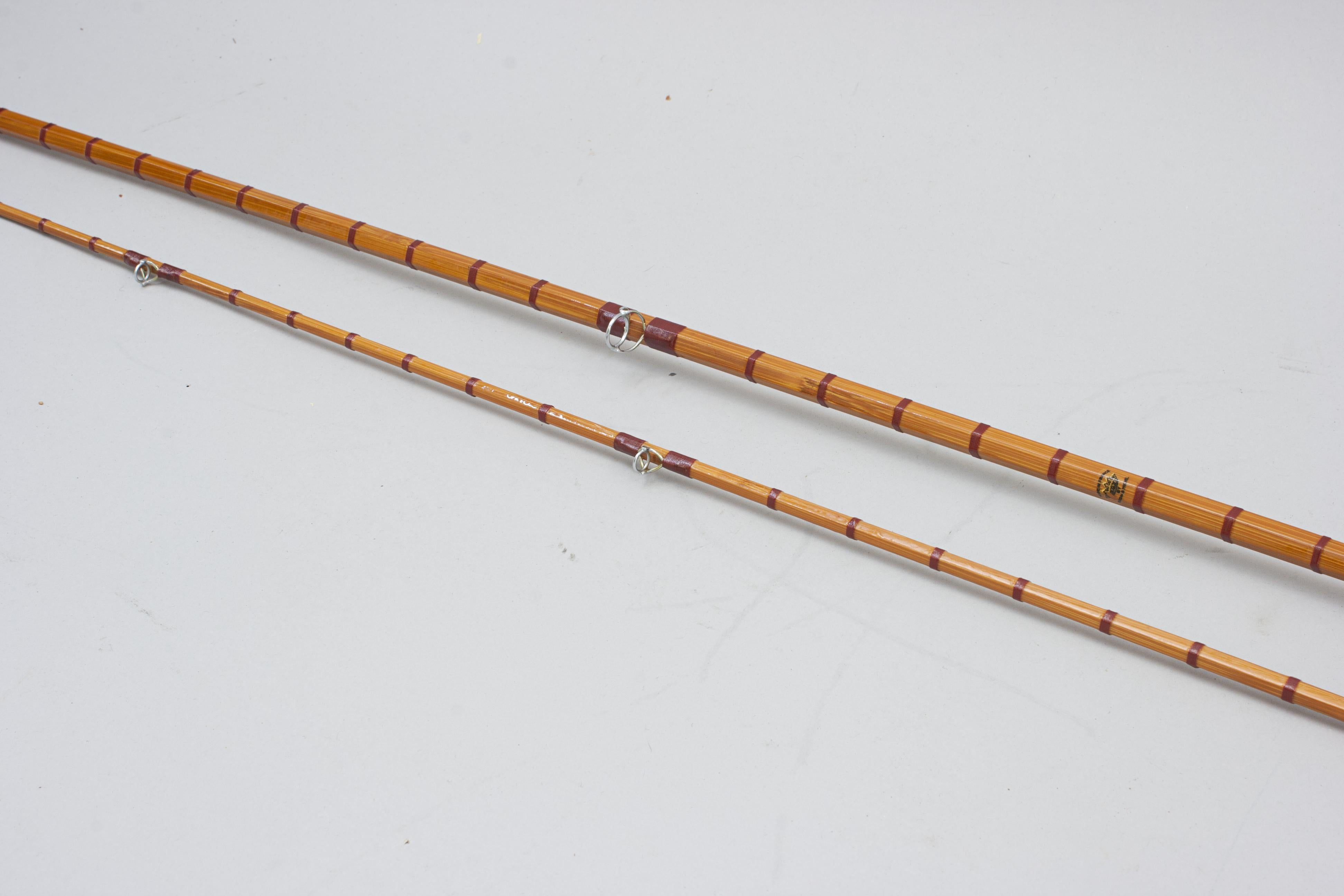 Bamboo Vintage Split Cane Trout Fishing Rod by Pezon Et Michel For Sale