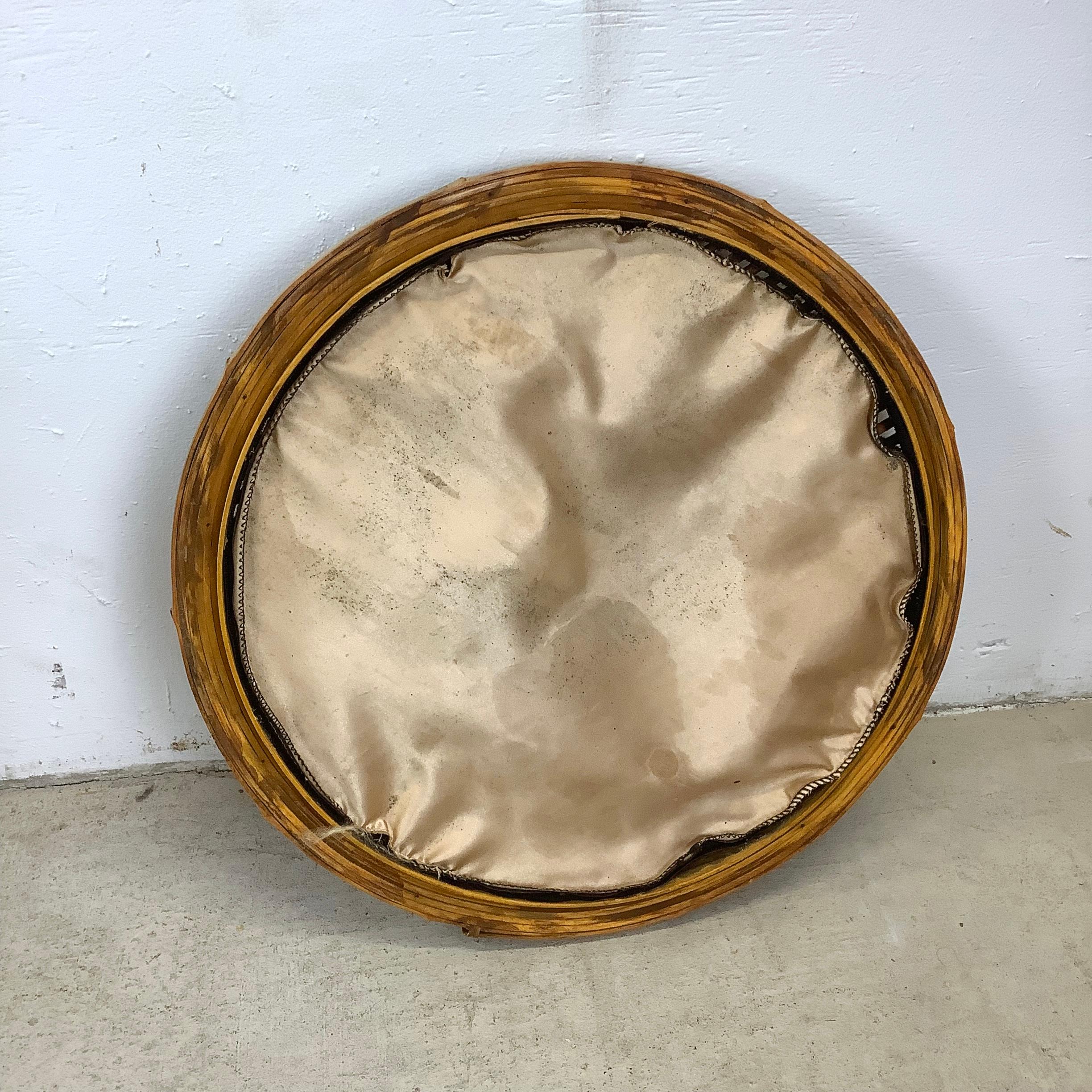 Other Vintage Split Reed Basket With lid For Sale