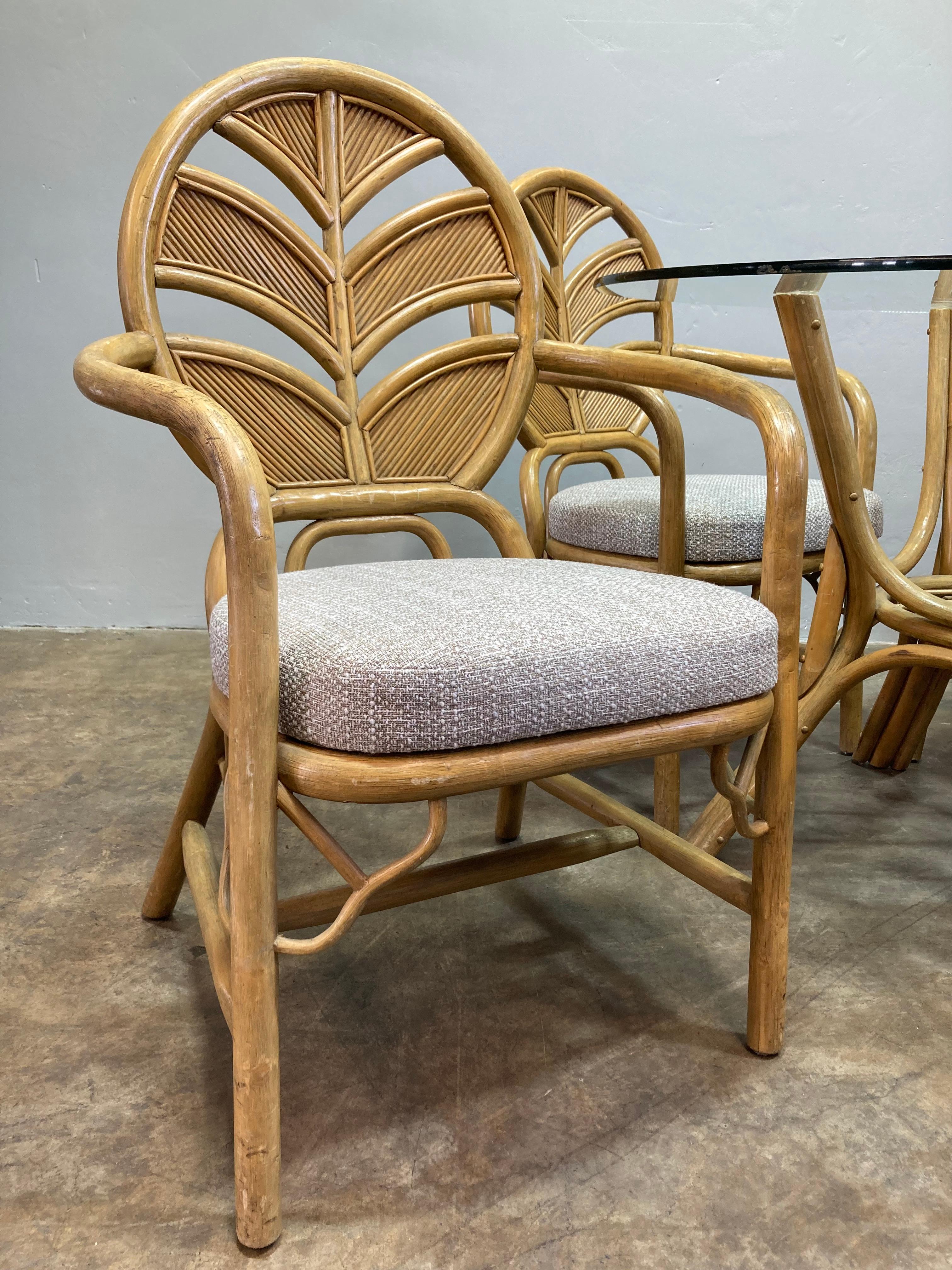 20ième siècle Ensemble de salle à manger Vintage Split Reed en vente