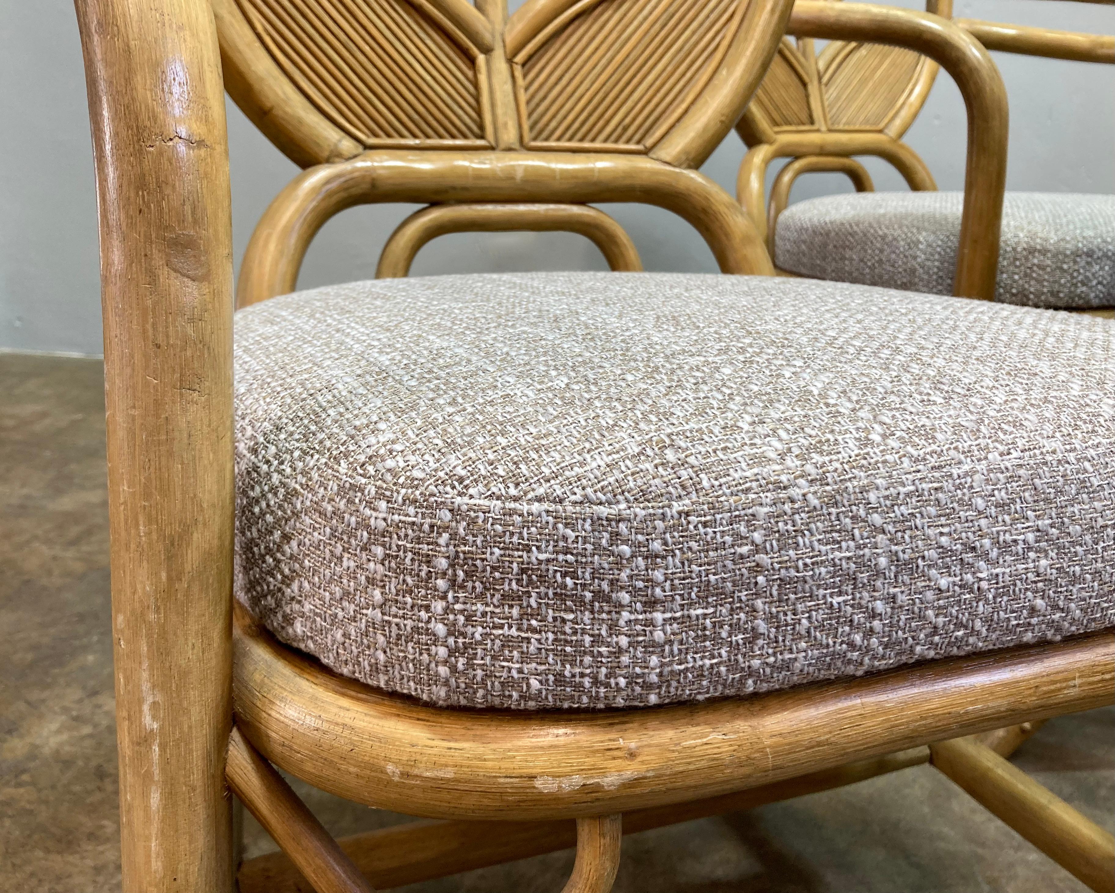 Bambou Ensemble de salle à manger Vintage Split Reed en vente