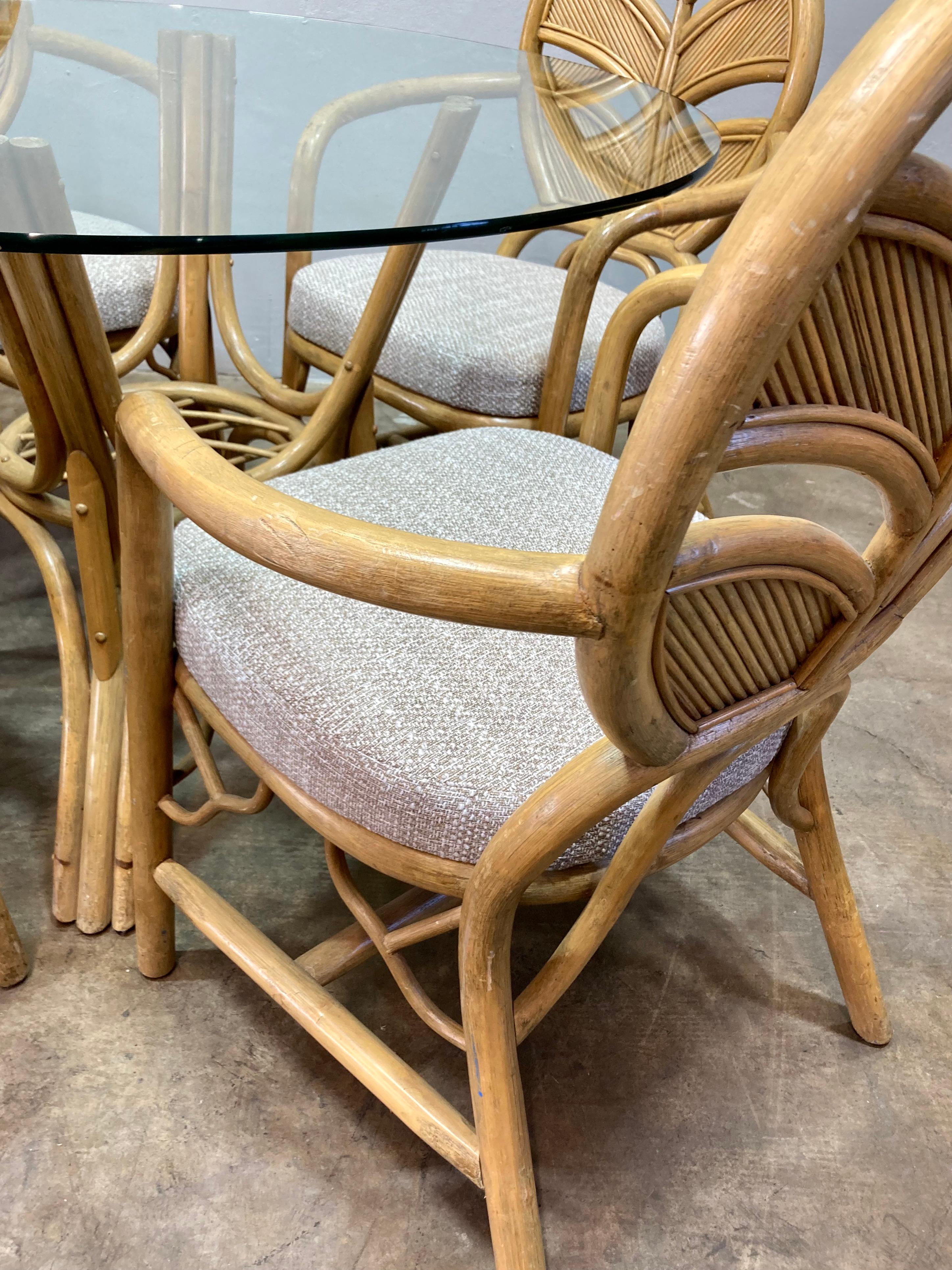 Ensemble de salle à manger Vintage Split Reed en vente 4