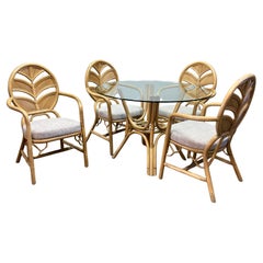 Set da pranzo in canna spezzata vintage