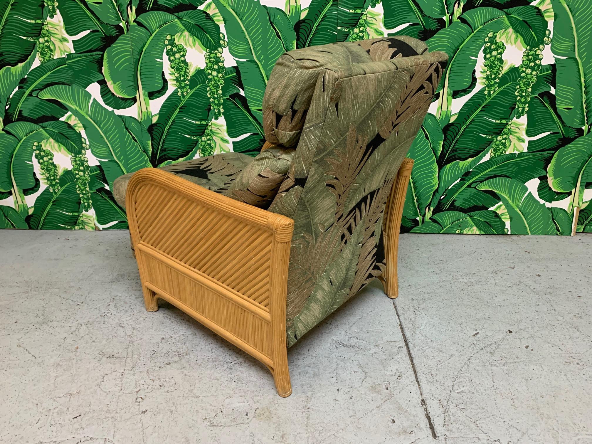 vintage rattan recliner