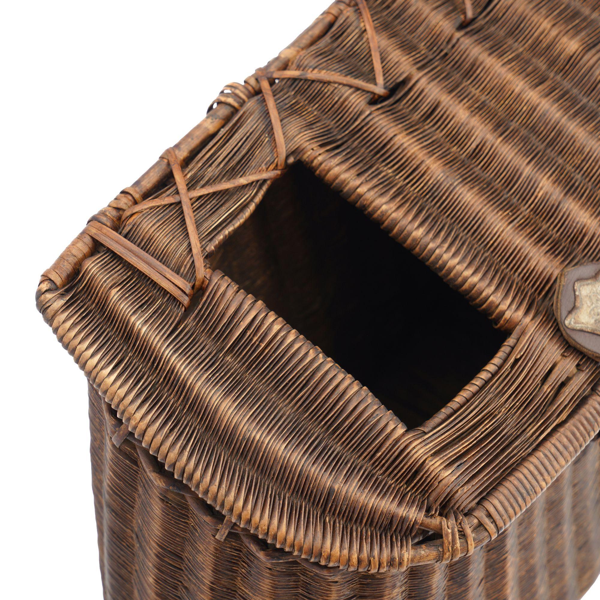 Vintage split willow Adirondack creel, 1910-20 3