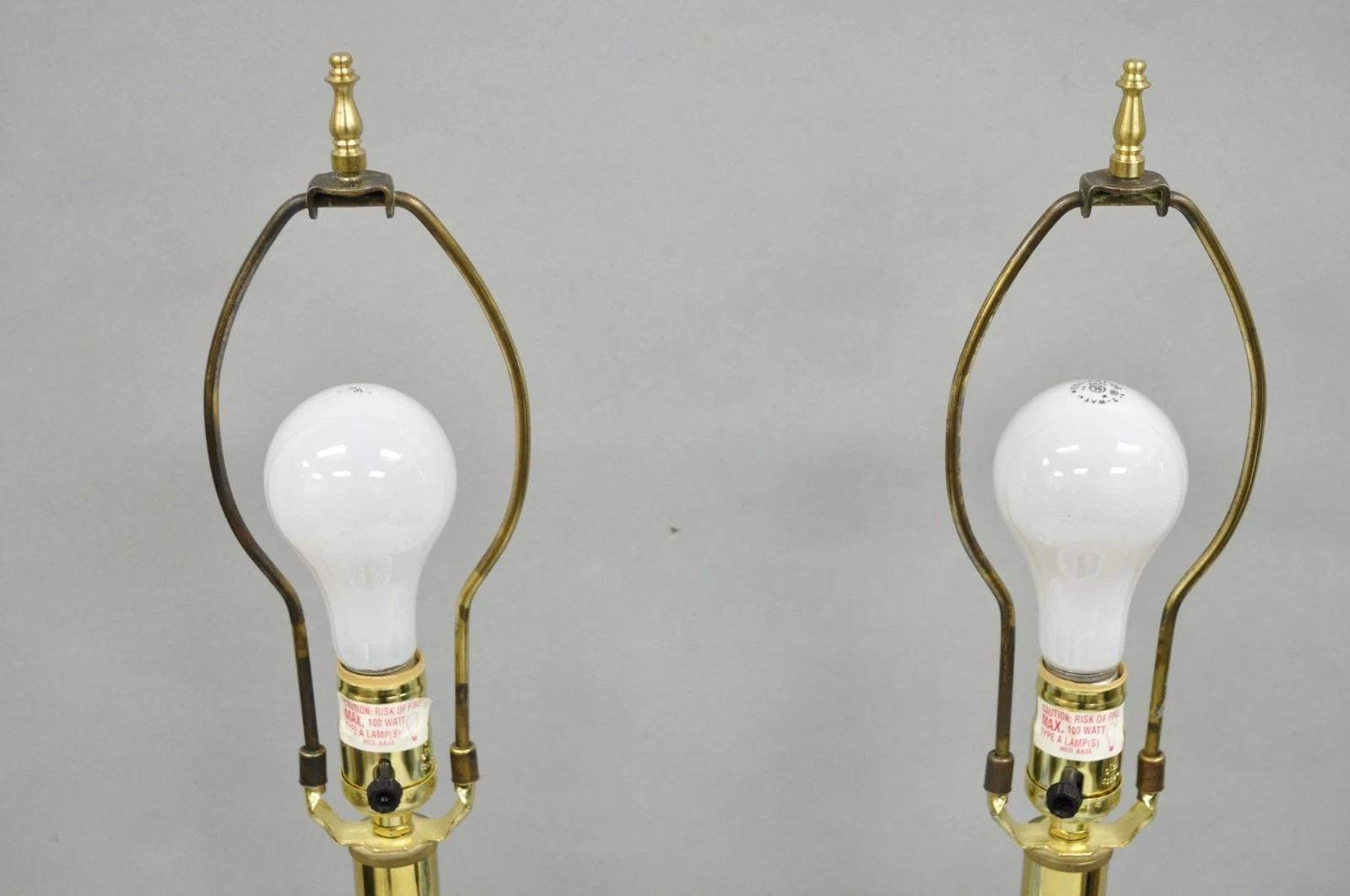 Vintage Spode Chinoiserie French Blue White Porcelain Ginger Jar Table Lamp Pair For Sale 6
