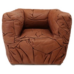 Vintage Sponge Leather Arm Chair by Peter Traag for Edra