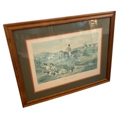 Vintage Sporting Lithograph: "The Death" After William J. Shayer