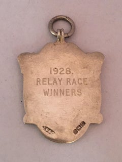 Vintage Sports Silver Medal Pendant