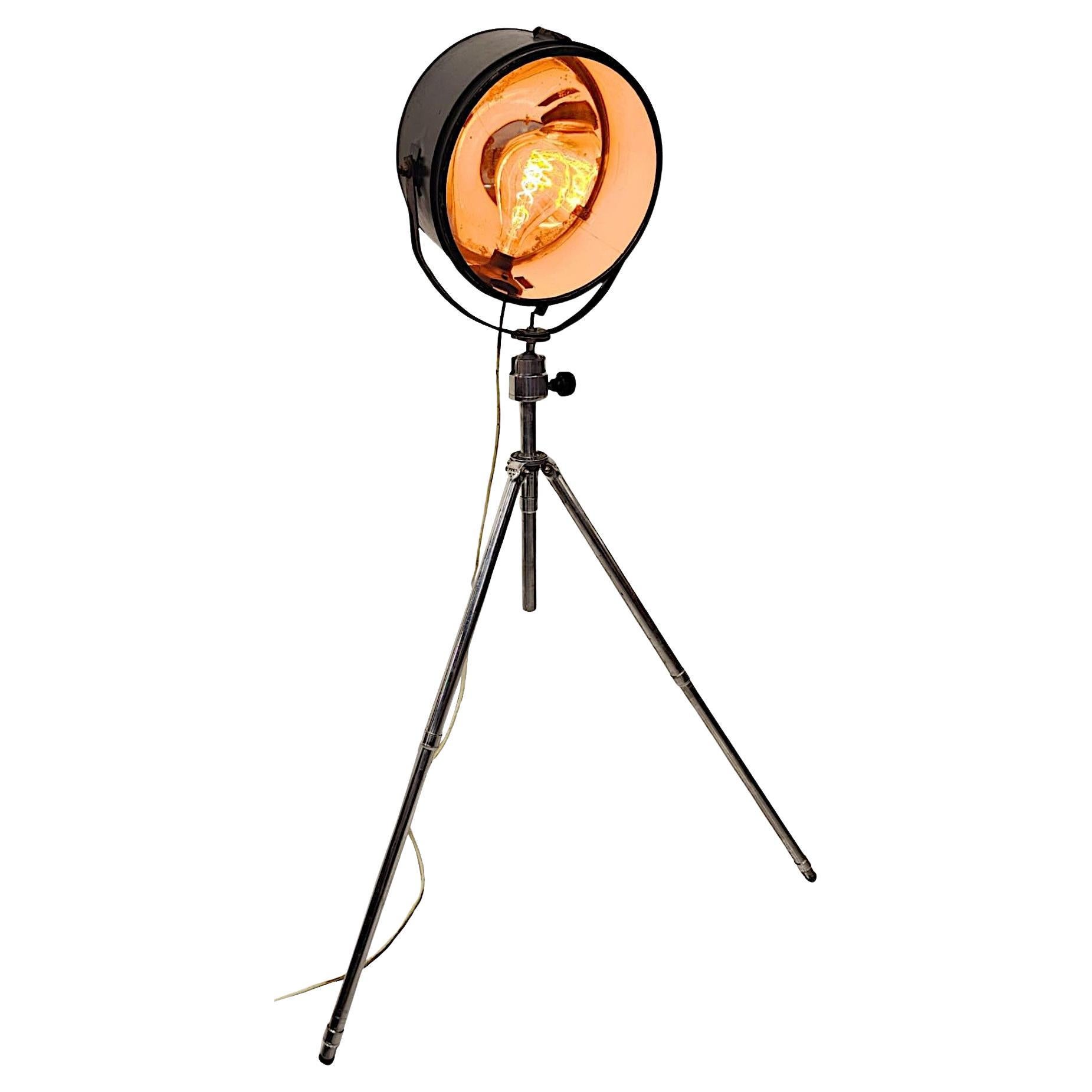 Vintage Spot Light on 1960's Aluminium Tripod