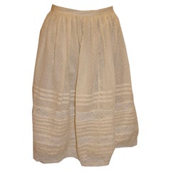 Vintage Spot Swiss Cotton Gathered  Skirt