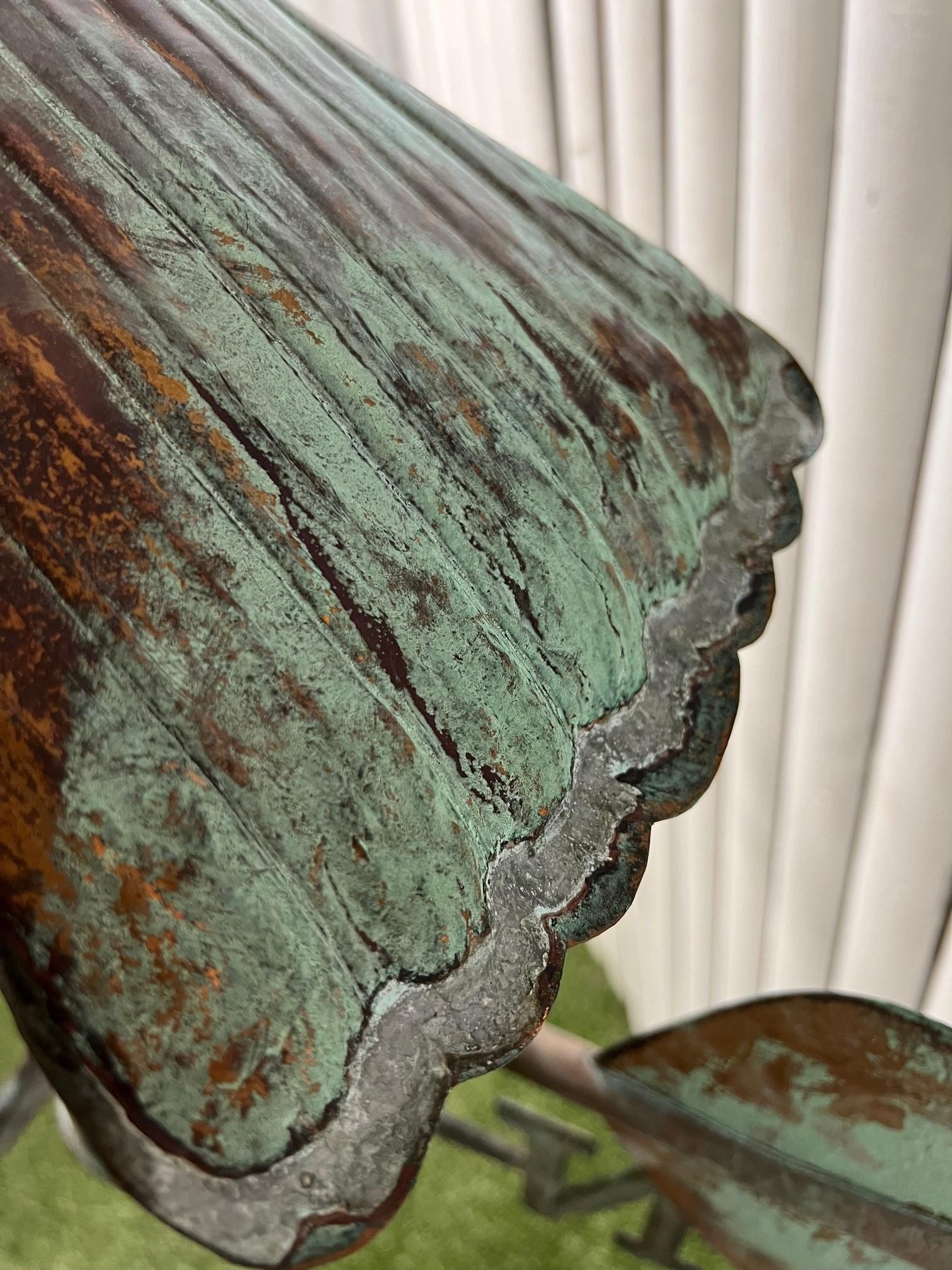 Vintage Spread Winged Copper Eagle Weathervane W/ Sphere, Arrow, Directionals 4