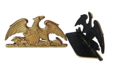 Vintage Spreadwing Brass Eagle Bookends by Virginia Metalcrafters, 1952