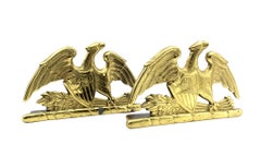 Vintage Spreadwing Brass Eagle Bookends by Virginia Metalcrafters, 1952