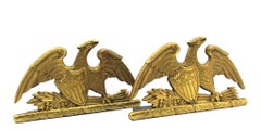 Vintage Spreadwing Brass Eagle Bookends by Virginia Metalcrafters, 1952