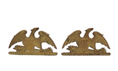 Vintage Spreadwing Brass Eagle Bookends by Virginia Metalcrafters, 1952