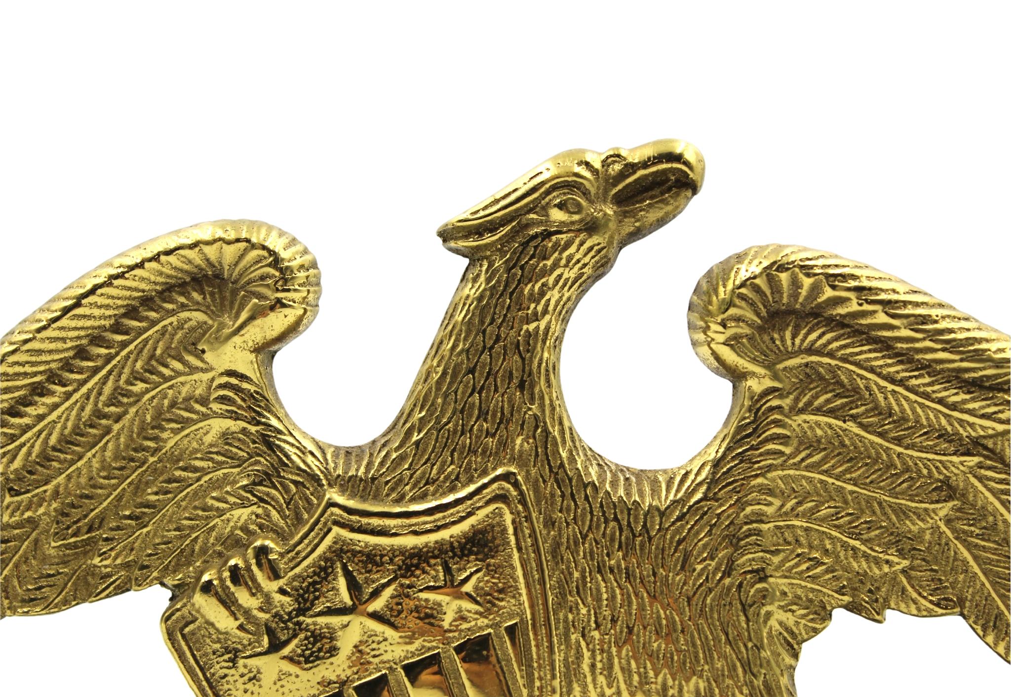 Vintage Spreadwing Brass Eagle Bookends by Virginia Metalcrafters, 1952 1