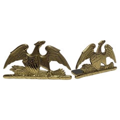 Used Spreadwing Brass Eagle Bookends by Virginia Metalcrafters, 1952