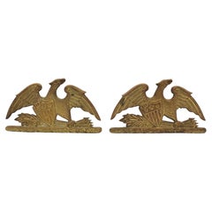 Vintage Spreadwing Brass Eagle Bookends by Virginia Metalcrafters, 1952 Vintage Spreadwing Brass Eagle Bookends by Virginia Metalcrafters, 1952