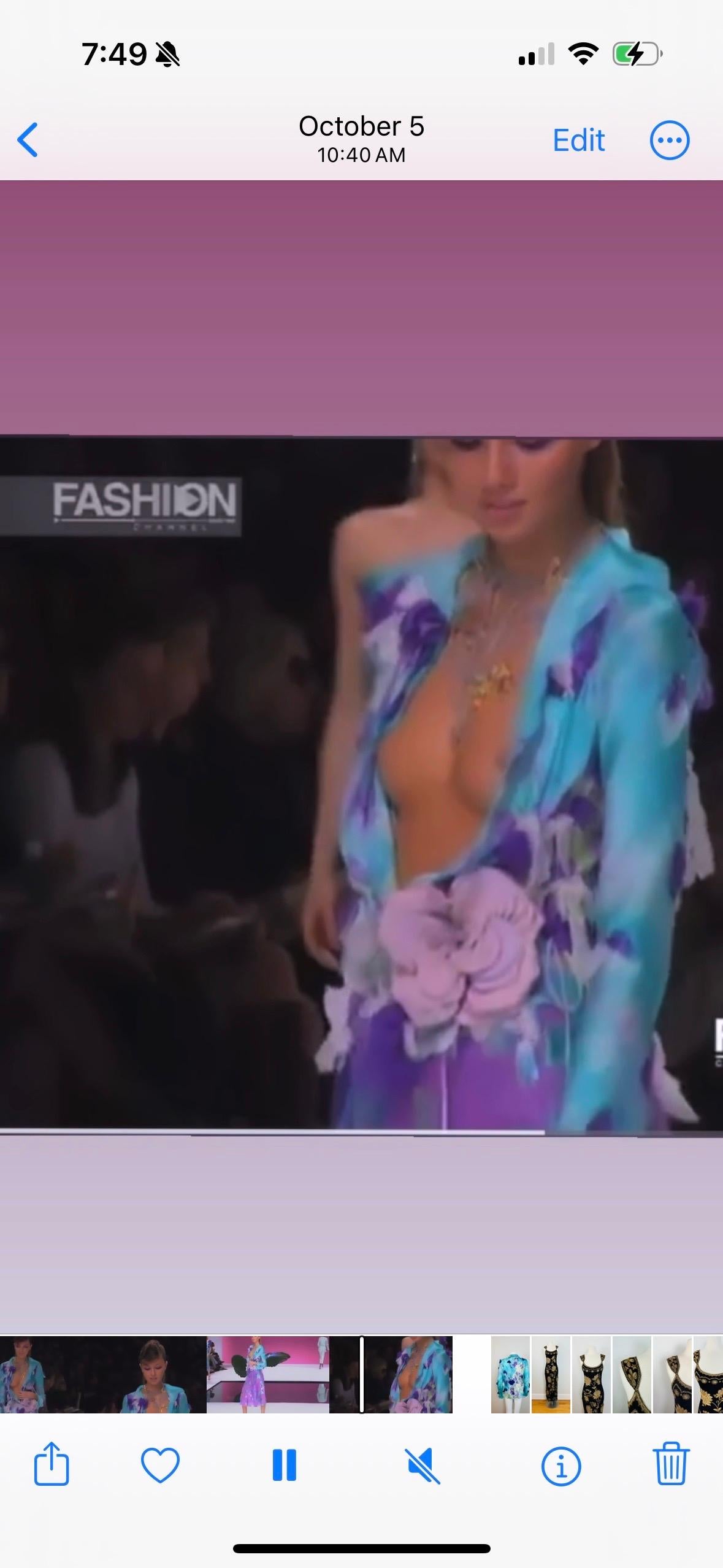 Vintage Spring 2001 2000s Runway Emanuel Ungaro Blouse
Semi sheer chiffon silk fabric with abstract floral print
Collared neckline
Ties at the front
Applique details throughout
Unlined

Marked 38, Measurements - Underarm to underarm 19