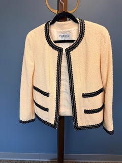 Vintage Spring/Summer 1994 Ecru Ivory Cream Black Scoubidou 94P Jacket