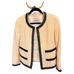 Vintage Spring/Summer 1994 Ecru Ivory Cream Black Scoubidou 94P Jacket