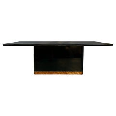 Used Springer Style Granite Dining Table with Bronze Banded Base