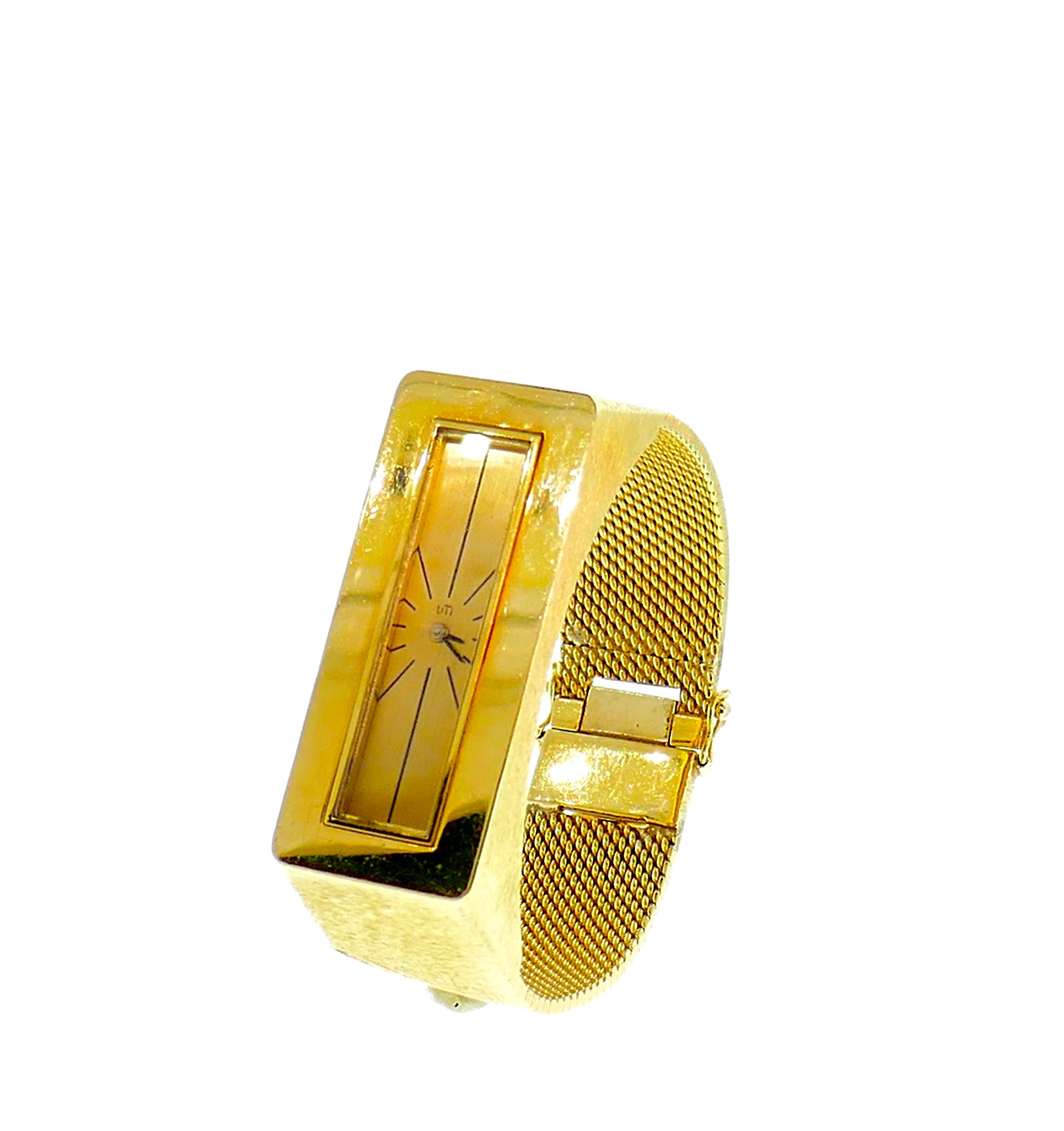 Vintage Spritzer & Fuhrmann Yellow Gold Wristwatch 8