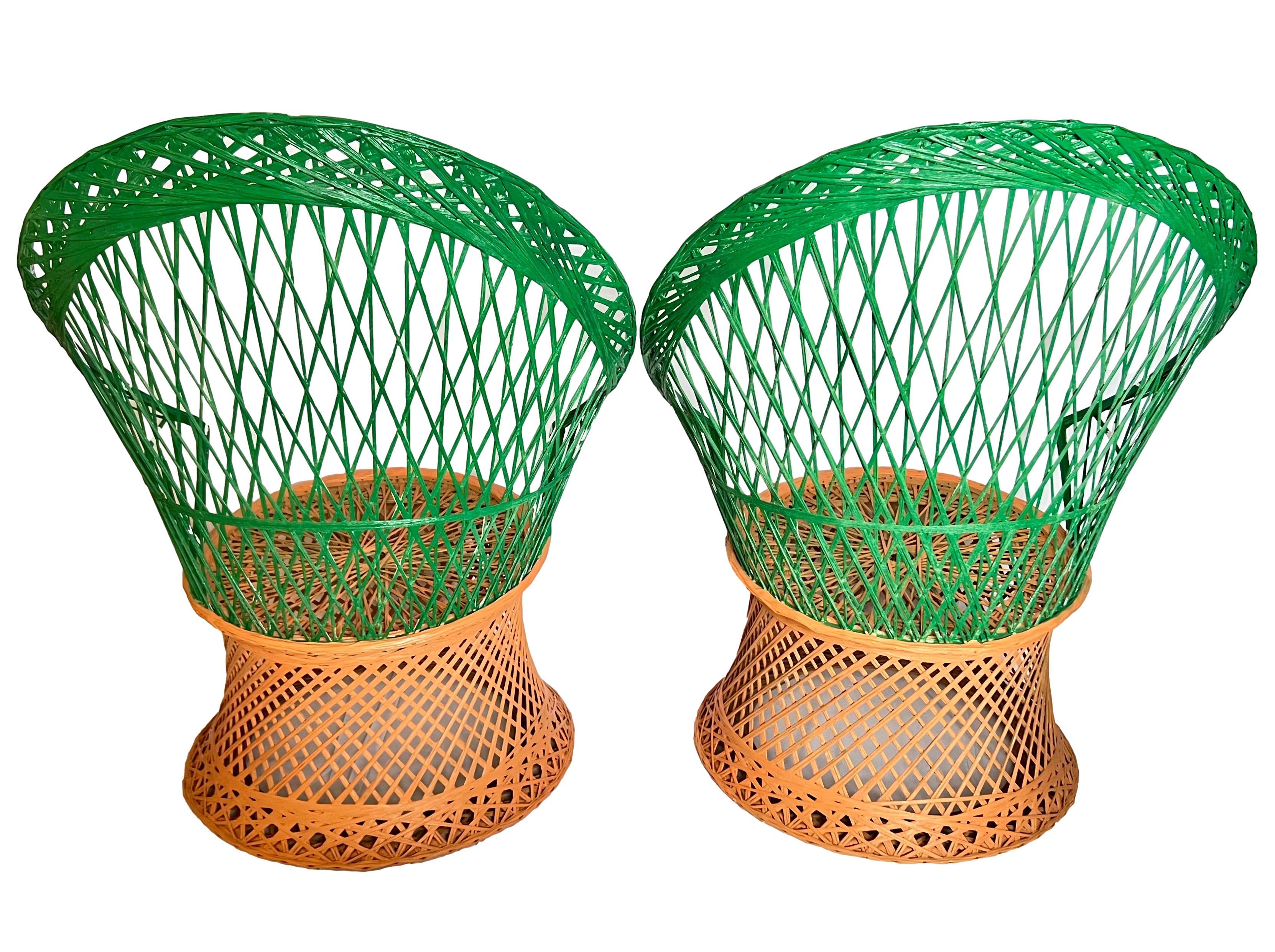 Spun Fiberglass Potted Cactus Chairs, a Pair 2