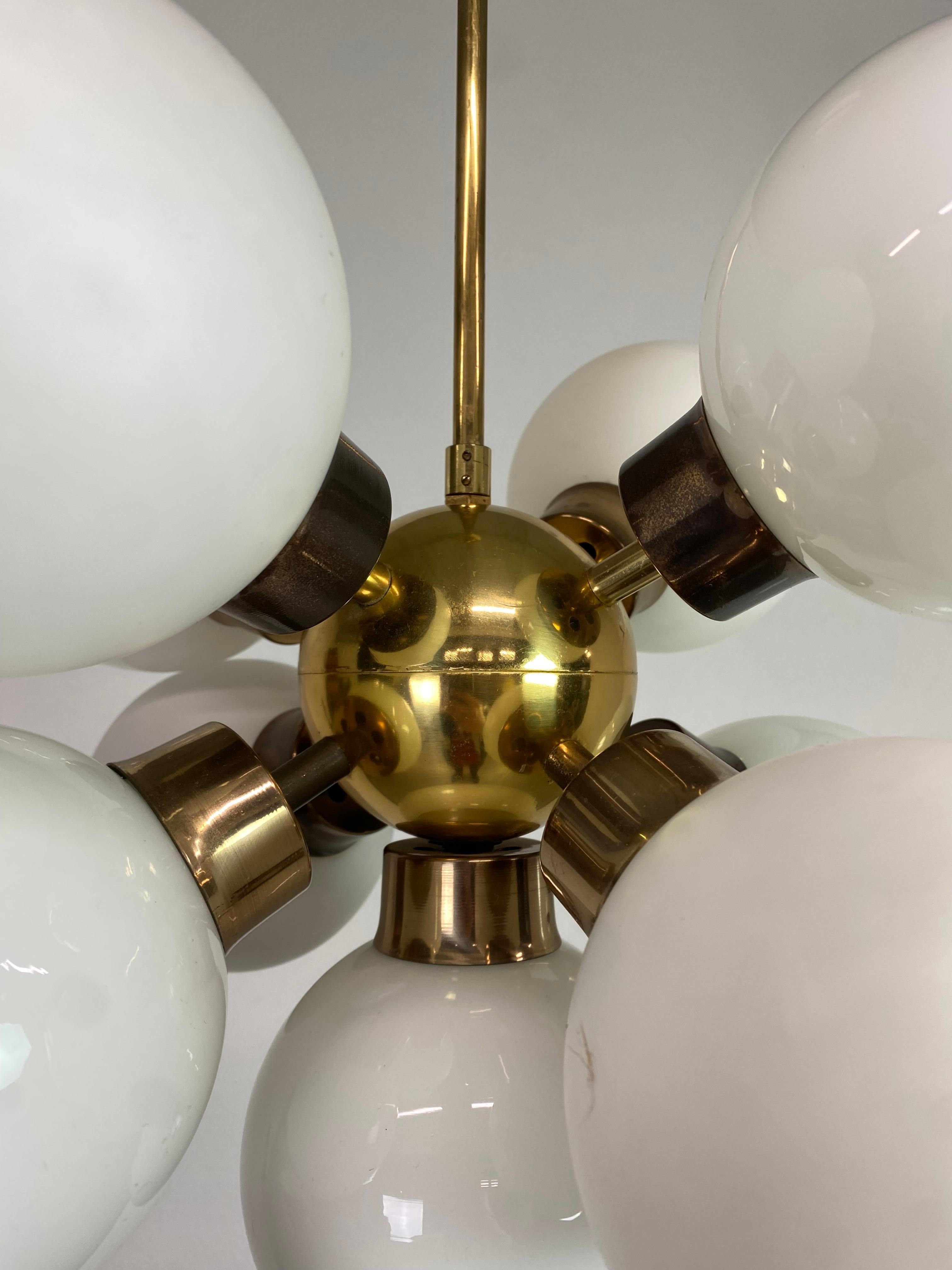 Mid-Century Modern Vintage Sputnik chandelier by Kamenický Šenov For Sale
