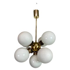 Retro Sputnik chandelier by Kamenický Šenov