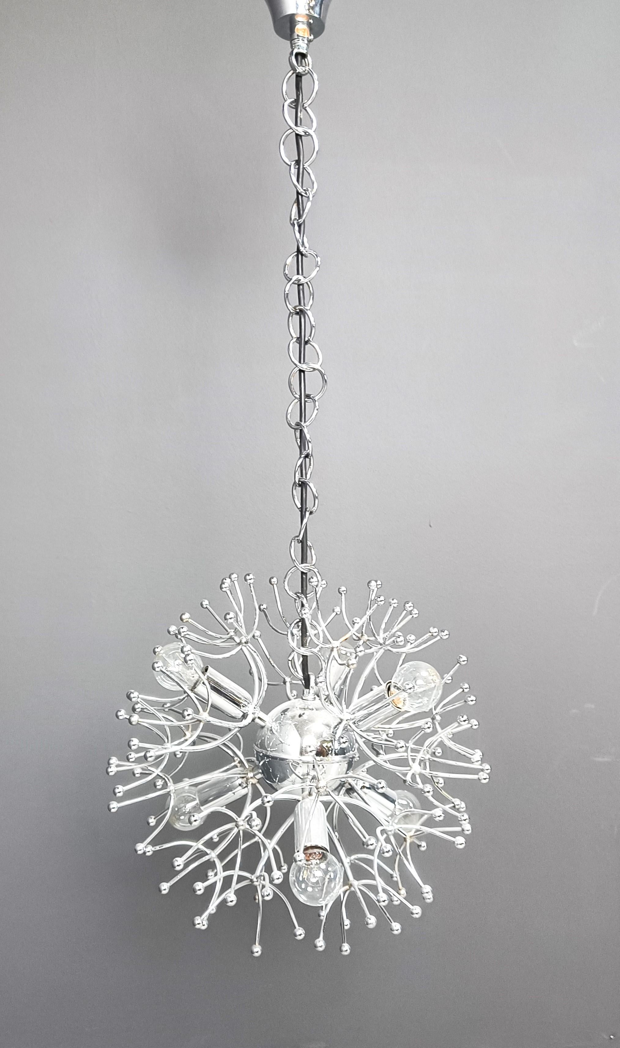 Space Age Lampadario Sputnik vintage di Sciolari, anni '60 in vendita