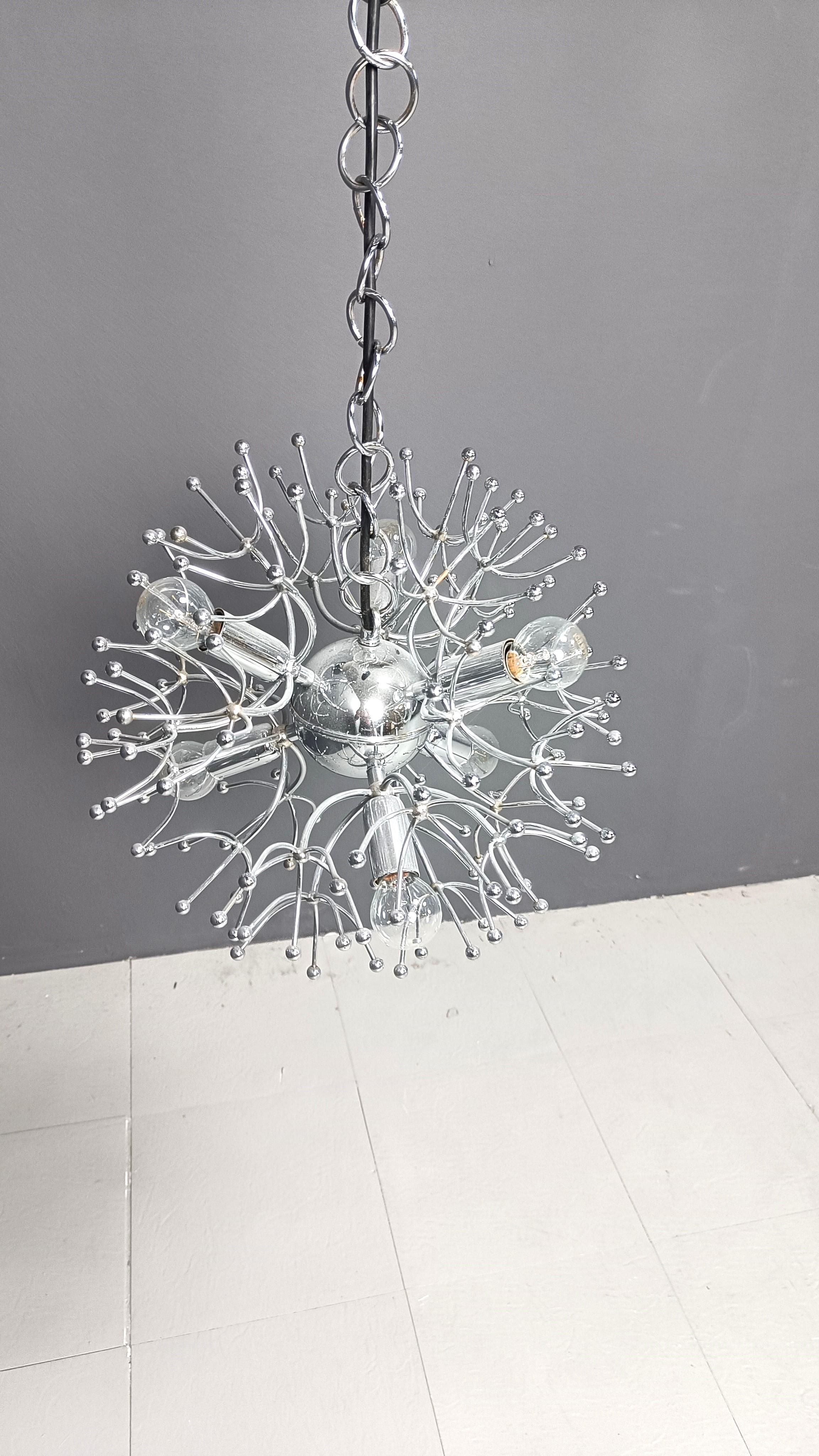 Italiano Lampadario Sputnik vintage di Sciolari, anni '60 in vendita