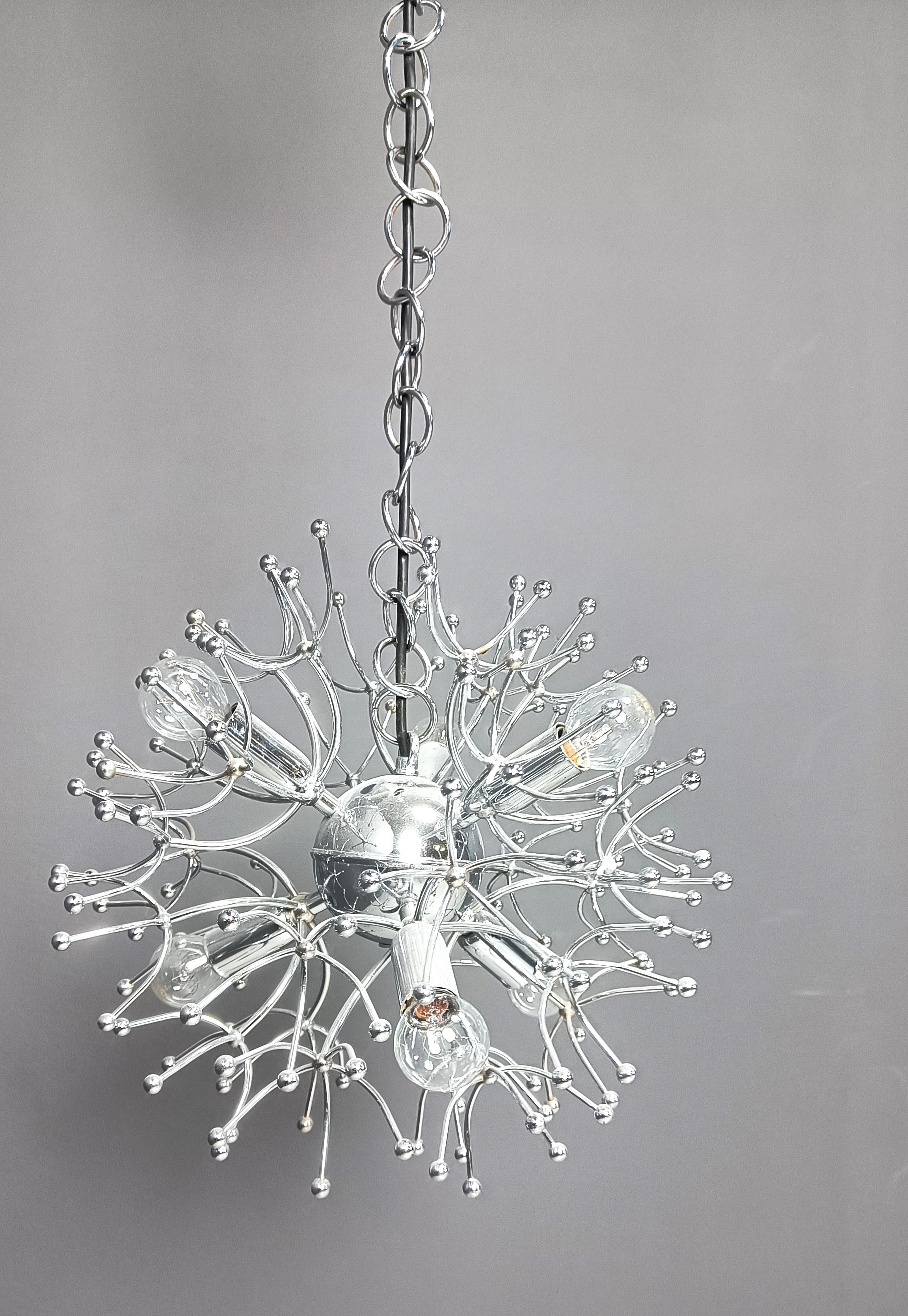 Lampadario Sputnik vintage di Sciolari, anni '60 In condizioni buone in vendita a Leuven, Vlaams Gewest