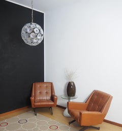 Vintage Sputnik Italian crystal chandelier - 51 Daisy clear glasses