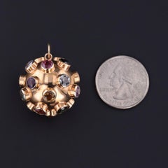 Vintage Sputnik Pendant of 18k Gold