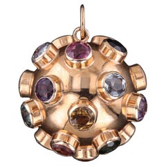 Vintage Sputnik Pendant of 18k Gold