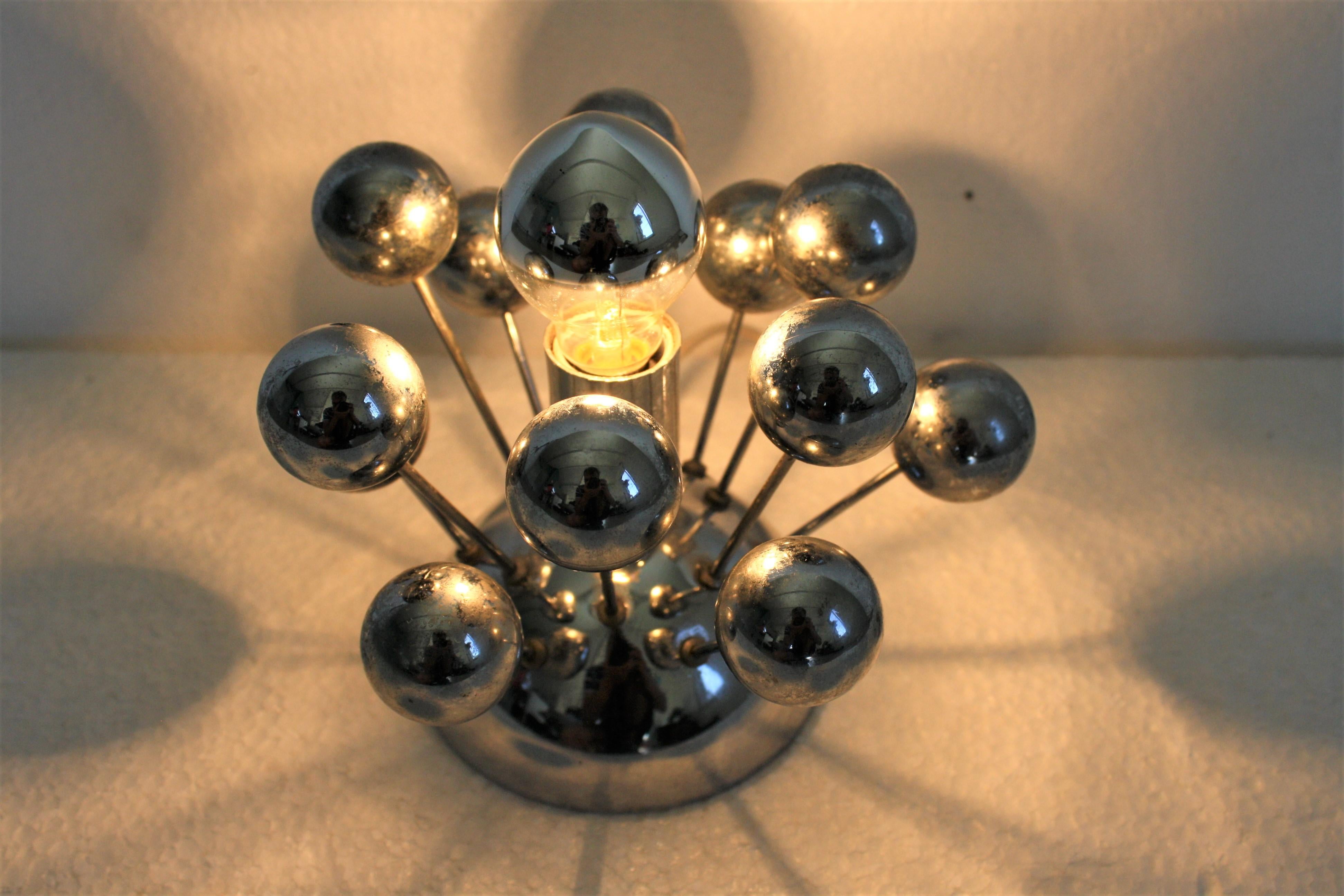 Vintage Sputnik Table Lamp, 1960s In Good Condition In HEVERLEE, BE
